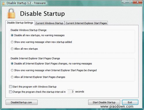 Disable Startup