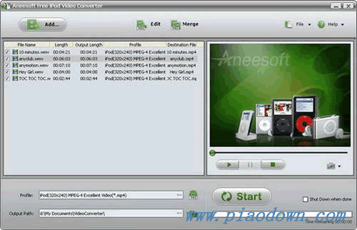 Aneesoft Free iPod Video Converter(ѵƵת)