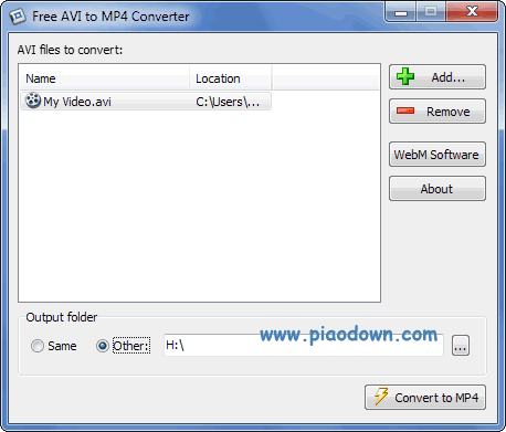 AVIתMP4(Free AVI to MP4 Converter)