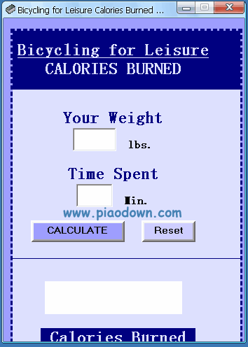 Bicycling for Leisure Calories Burned Calculator(˶·)