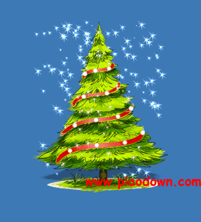 ʥPainted Christmas Tree
