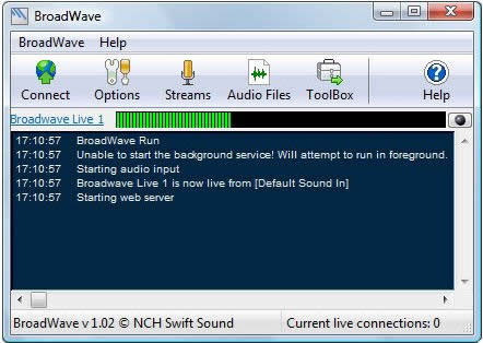 Ƶ(NCH BroadWave Audio Streaming Server)