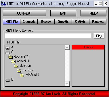 midiתxmļ(MIDI to XM File Converter)