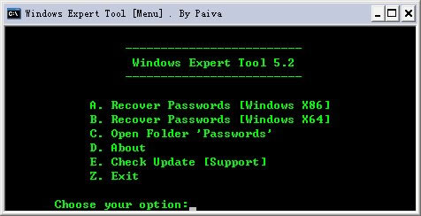 ָϱ빤(Windows Expert Tool Password Recovery)