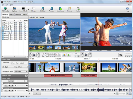 żƵ༭(NCH VideoPad Video Editor Professional)
