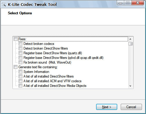 K-Lite Codec Tweak Tool