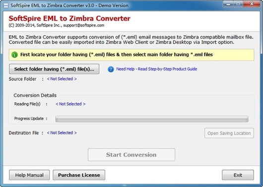 SoftSpire EML to Zimbra Converter(EMLתZimbra)