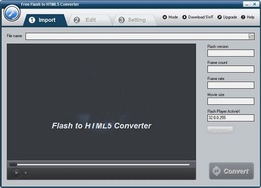 Free Flash to HTML5 Converter(FLASHתHTML5ת)