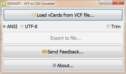 VovSoft VCF to CSV Converter(VCFתCSV)