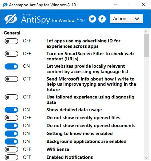 Ashampoo AntiSpy for Windows 10(Win10)