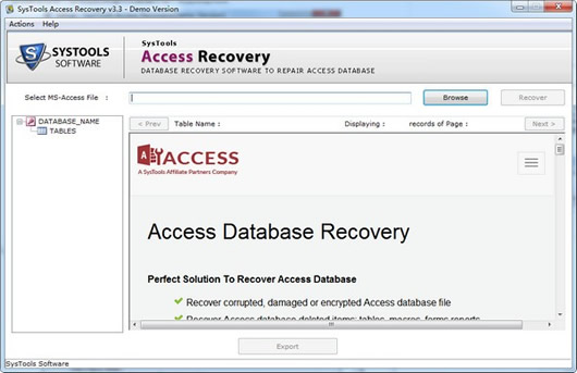 SysTools Access recovery(Accessݿָ)