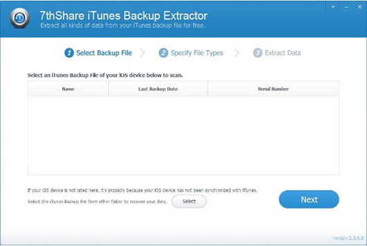 7thShare iTunes Backup Extractor(iTunesݱݻָ)