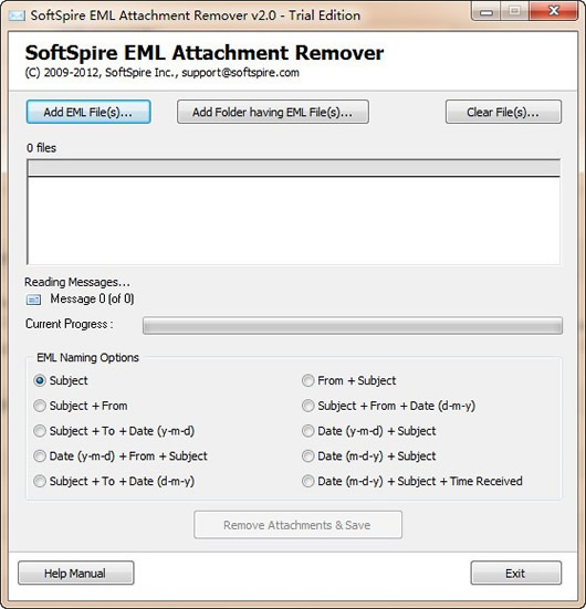 SoftSpire EML Attachment Remover(EMLƳ)